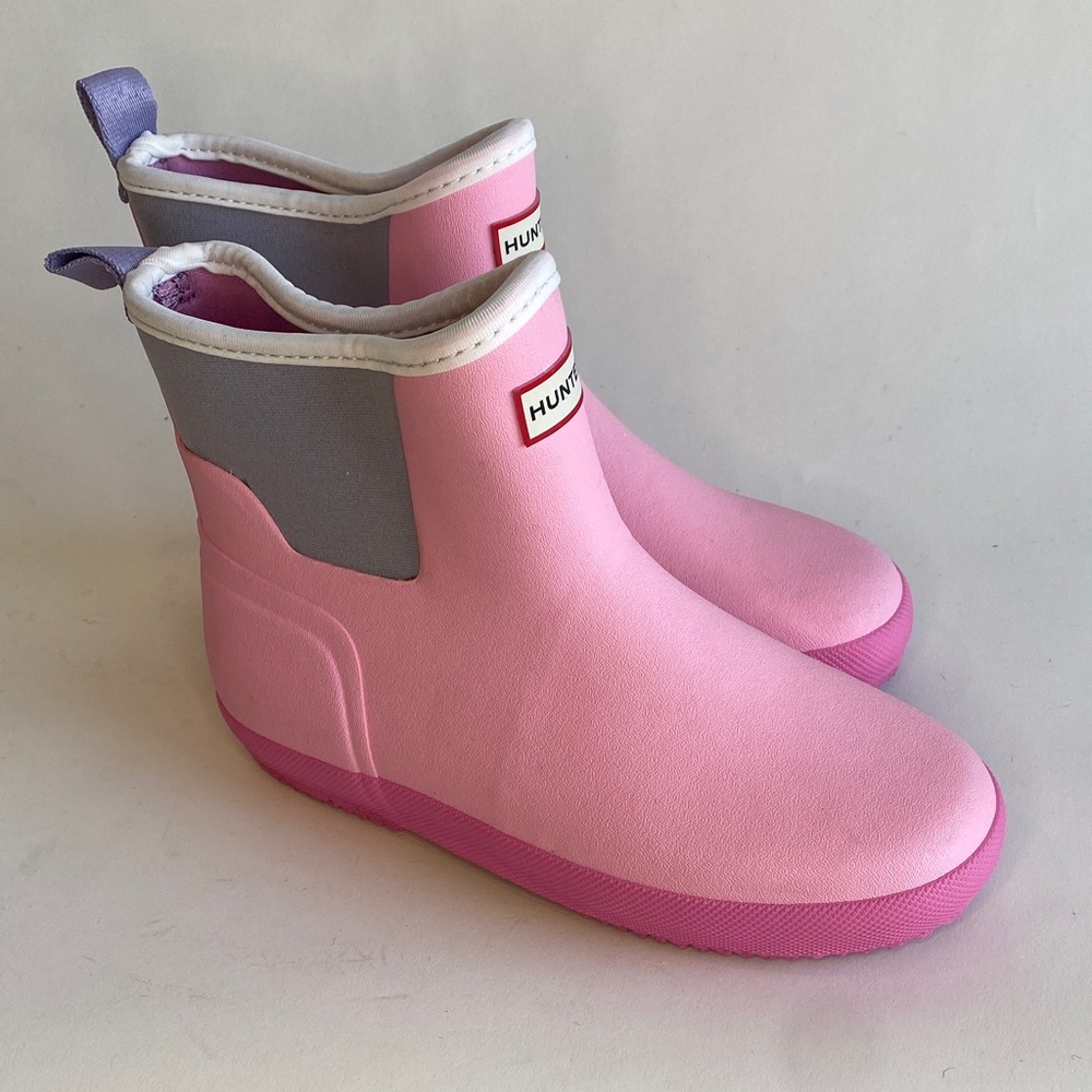 Kids’ Hunter Finley Wellie Rain Boots in pink, size US 3, EU 34.